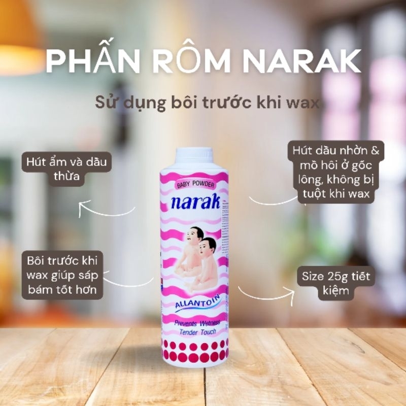 Phấn Rôm Narak 25g Sử Dụng Trước Waxing