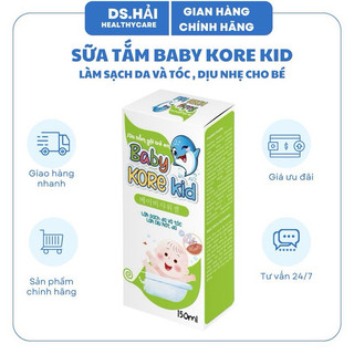 Sữa tắm gội toàn thân Baby Kore Kid ngừa rôm cho bé