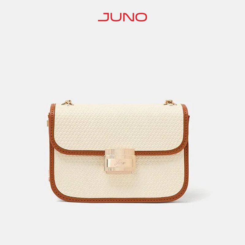 Túi Xách Nữ Thời Trang JUNO Cỡ Nhỏ Phối Khoá Trang Trí TXN826