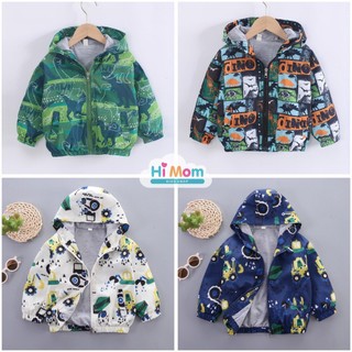 Áo Khoác Gió Thu Đông Size NHÍ 2 Lớp Chất Đẹp Cho Bé Trai Từ 3 Tháng Đến 6 Tuổi (6-23kg)