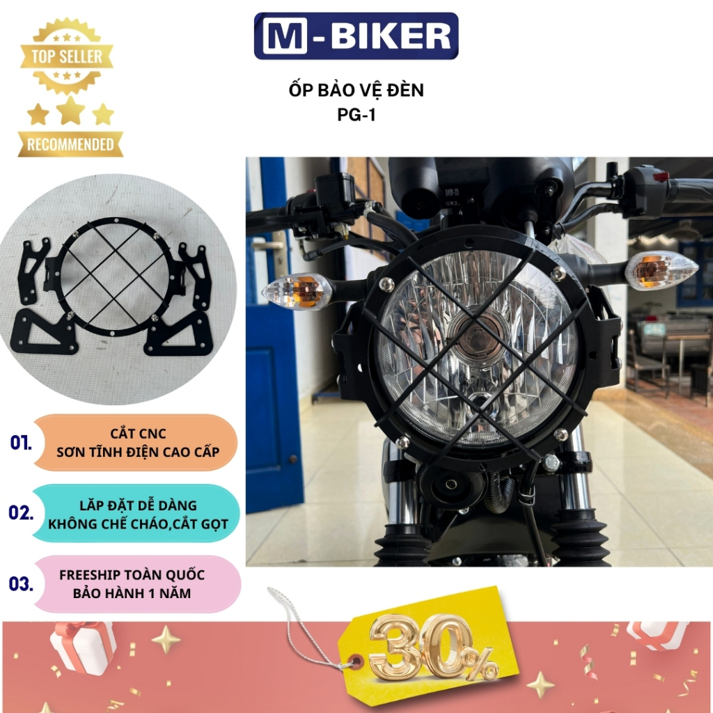 [ Chính hãng ] Bảo vệ đèn pg1.Bảo vệ đèn pha yamaha pg1 chính hãng Mbiker.