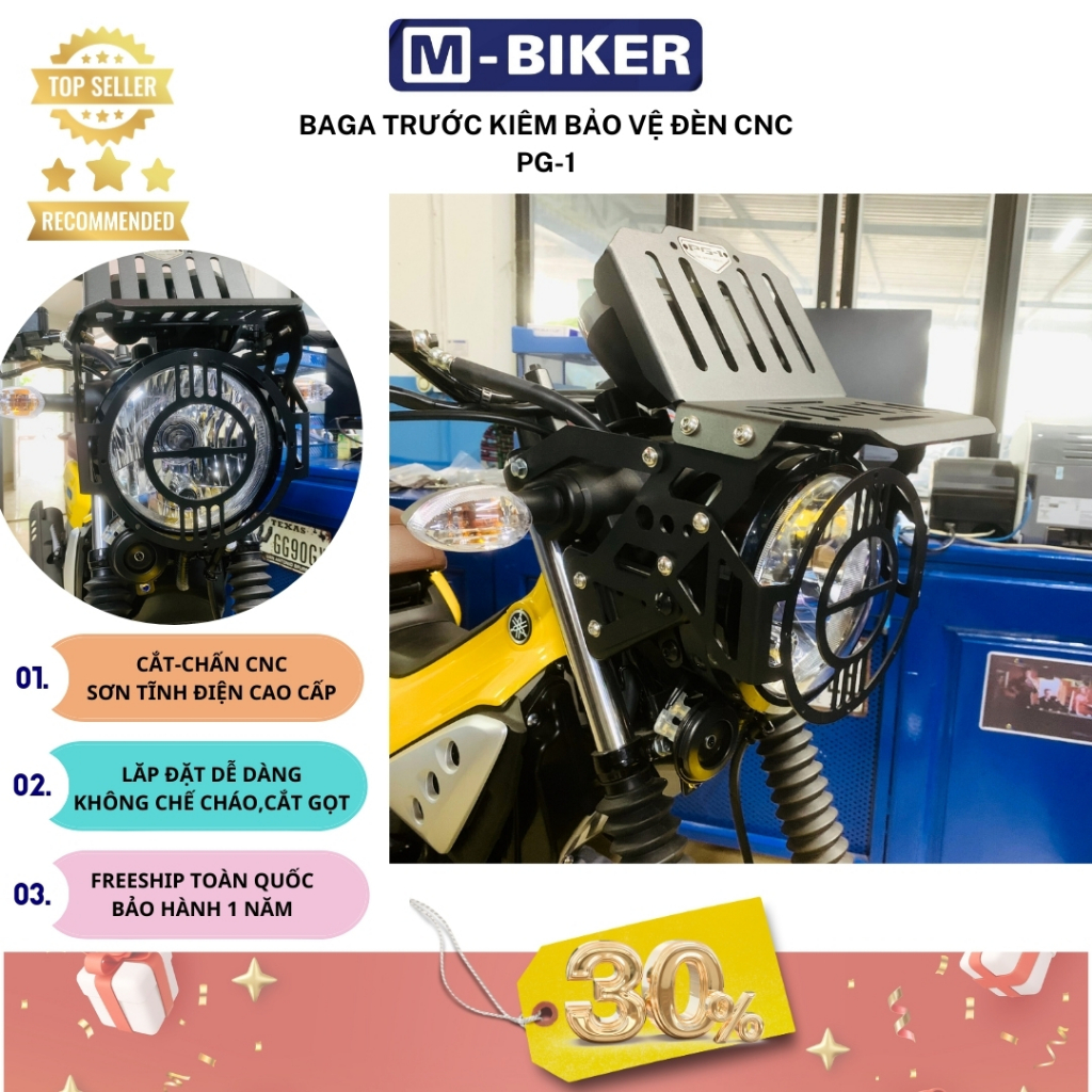 Bảo vệ đèn yamaha pg1.Khung bảo vệ đèn chính hãng mbiker yamaha pg1.