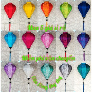 Đèn lồng Hội An hình tỏi vải gấm lụa cao cấp đa dạng màu sắc mẫu mã phong phú