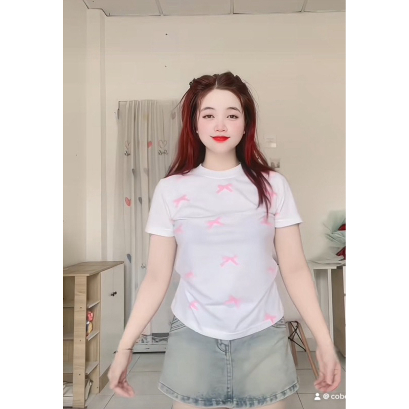 Áo babytee nơ xinh