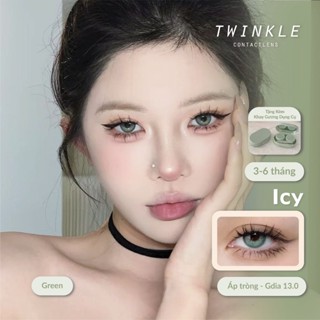 Kính áp tròng màu xanh lá cây siêu tây Icy Green lens twinkle