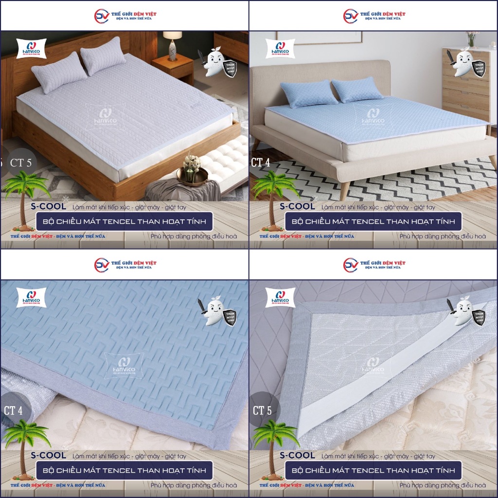 BỘ CHIẾU MÁT TENCEL - S-COOL THAN HOẠT TÍNH HANVICO - HÀNG CHÍNH HÃNG