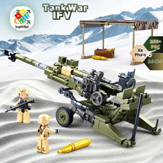 Lego Xe Pha'o Cao Xạ 26cm - Bộ Đồ Chơi Lắp Ráp Xe Quân Sự Thế Chiến II Cho Bé Trai 5 tuổi trở lên
