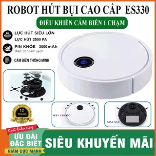 Robot hút bụi lau nhà máy hút bụi es330 d 30cm hút sạch bụi lông chó mèo và tơ sợi vải pin 90 phút