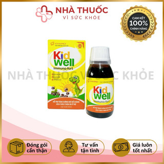✅[Chính Hãng] Kid Well Immuno-Fort Date 2/2026- Hỗ trợ tăng cường sức đề kháng, hấp thụ dinh dưỡng 120ml