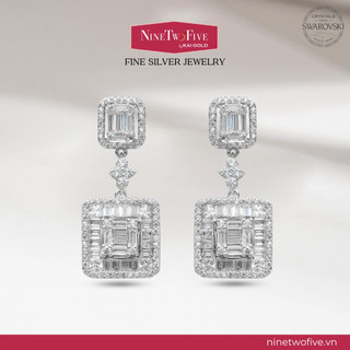 Bông tai chantel cluster ladies nine two five đính đá swarovski - e-db3010