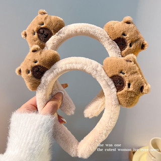 Bờm tóc băng đô capybara nâu gắn charm cute dễ thương