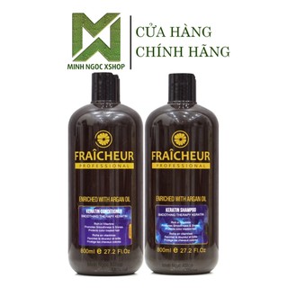 Dầu gội xả phục hồi, tái tạo độ đàn hồi cho tóc Fraicheur Keratin 800ML
