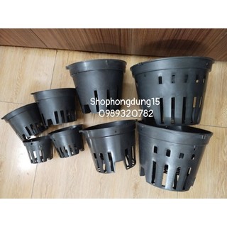 Combo 50 chậu lan đen đủ size từ phi 12 đến phi 21
