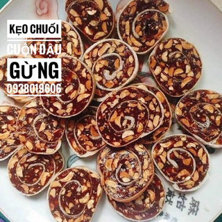500g kẹo chuối cuộn đậu gừng