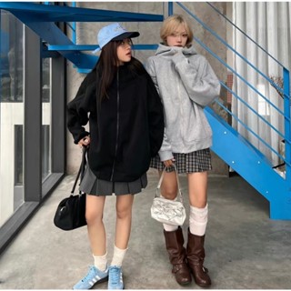 Hoodie Zip - Áo Khoác Nỉ Khoá Kéo Thiết Kế Cổ Cao Họa Tiết Chữ YC Form Unisex Dành Cho Nam Nữ