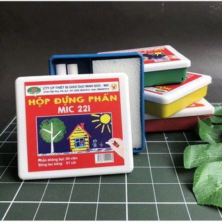 Đồ dùng học tập vpp mầm non tiểu học - phấn viết không bụi, phấn mỹ thuật, kẹp phấn, hộp đựng phấn