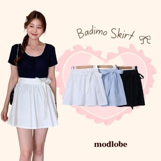 Chân váy chữ A với dây ruy băng ở eo độc đáo nữ tính Modlobe Badimo Skirt Hàn Quốc