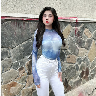 A04 - áo thun lưới cổ thuyền tay dài cổ lọ cổ tròn tay ngắn 2 lớp - hà bò brand