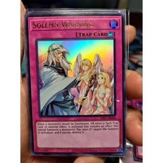 Thẻ bài es01-ae068 solemn warning - ultra rare