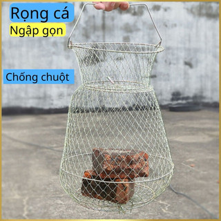 Giỏ đựng cá ngập gọn tiện lợi chống chuột chất liệu thép không rỉ