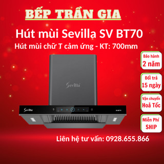 Máy hút mùi Sevilla BT70 | 70CM | Hút mùi chữ T SEVILLA SV BT70 | Hút mùi âm tủ Bauer BC 7002T