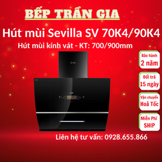 Máy hút mùi sevilla sv 70k4 / sv 90k4 hút mùi nhà bếp vẫy tay thông minh, cửa mở tự động
