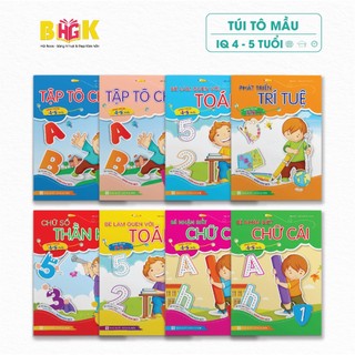 Sách - bé học iq dành cho bé 4-5 tuổi - combo 8 cuốn