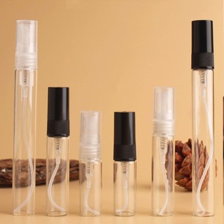 Combo Chai chiết nước hoa 2ml, 3ml, 5ml,10ml thủy tinh trong - Vòi xịt phun sương
