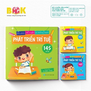 Sách - bộ 3 cuốn sách rèn luyện trí thông minh - phát triển trí tuệ - dành cho trẻ 2-4, 4-5 và 5-6 tuổi
