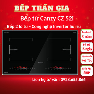 Bếp từ đôi canzy cz 52i bếp từ liu riu canzy cz-52i bảo hành chính hãng 3 năm