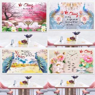 [1] Tranh đính đá thư pháp Vợ Chồng - tranh chưa đính đá
