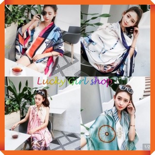 [ĐỘC-ĐẸP-CHẤT] Khăn Choàng Cổ Đa Năng Tơ Mượt Khổ Lớn 180*95cm - Hàng Nhập Quảng Châu - Lucky Girl shop NHA TRANG