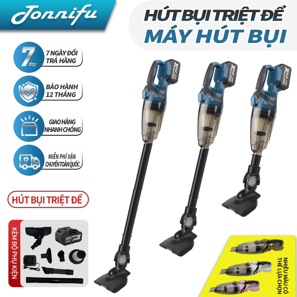 Máy hút bụi không dây Tonnifu, Pin Lithium 21V，Lực hút mạnh mẽ，Máy hút bụi gia dụng đa năng.