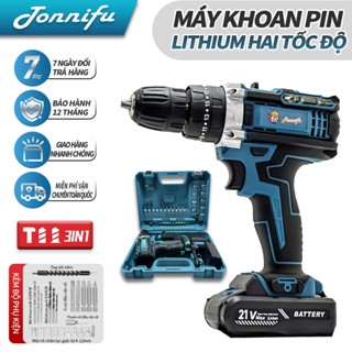 Máy khoan pin - 3 chức năng chức năng có búa, đầu kẹp 10mm, ruột đồng 100%, kèm bộ phụ kiện 24 chi tiết 531XL-2103