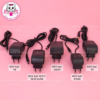 Dây sạc máy hơ t8 , t9 , asian , sun 5 tem xanh chính hãng và dây sạc máy mài en101 hàng chuẩn - kitty nails supply