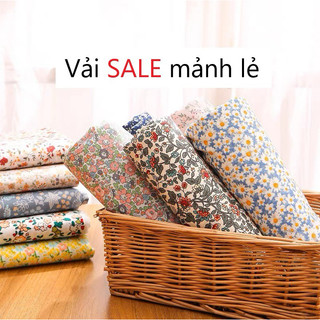 Vải đũi xốp, vải thô hoa nhí may quần áo, đồ bộ, váy, đầm, đồ cho bé không nhăn vaibekum vải bé kưm sku043