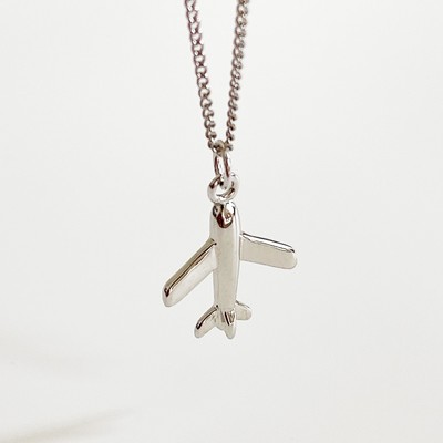 Dây chuyền bạc nữ TLEE dây đan treo hình máy bay trơn bóng TLEEEJEWELRY D0382