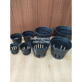 Chậu nhựa trồng lan đen phi 12 đến phi 18