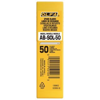 Hộp lưỡi dao không bẻ olfa ab-sol-50 9mm - lưỡi dao không đốt cho dao a-1 xa-1 a-5 svr-1 svr-2