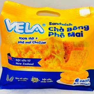 1 bịch 6 chiếc Bánh mỳ Chà bông Phomai cực ngon mang thương hiệu VELA em