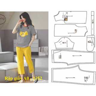 Rập giấy mã 1352 - rập bộ thun lửng