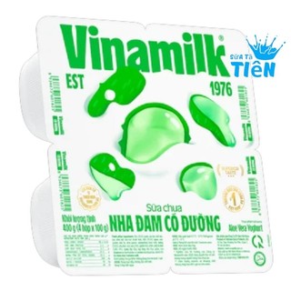 Sữa chua ăn Vinamilk vị nha đam - Vỉ 4 hộp x 100g