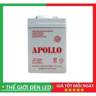 Bình ắc quy khô 6v 4ah apollo dùng cho usb thiết bị chiếu sáng đồ chơi trẻ em