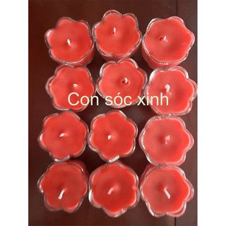 Combo 36 ly hoa mai nến bơ đỏ ( đầy đủ nguyên liệu làm nến )