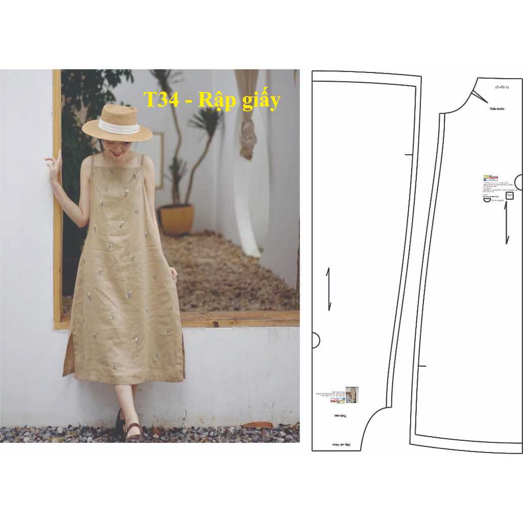 Rập giấy A0 mã T34- rập đầm (BẢN VẼ)