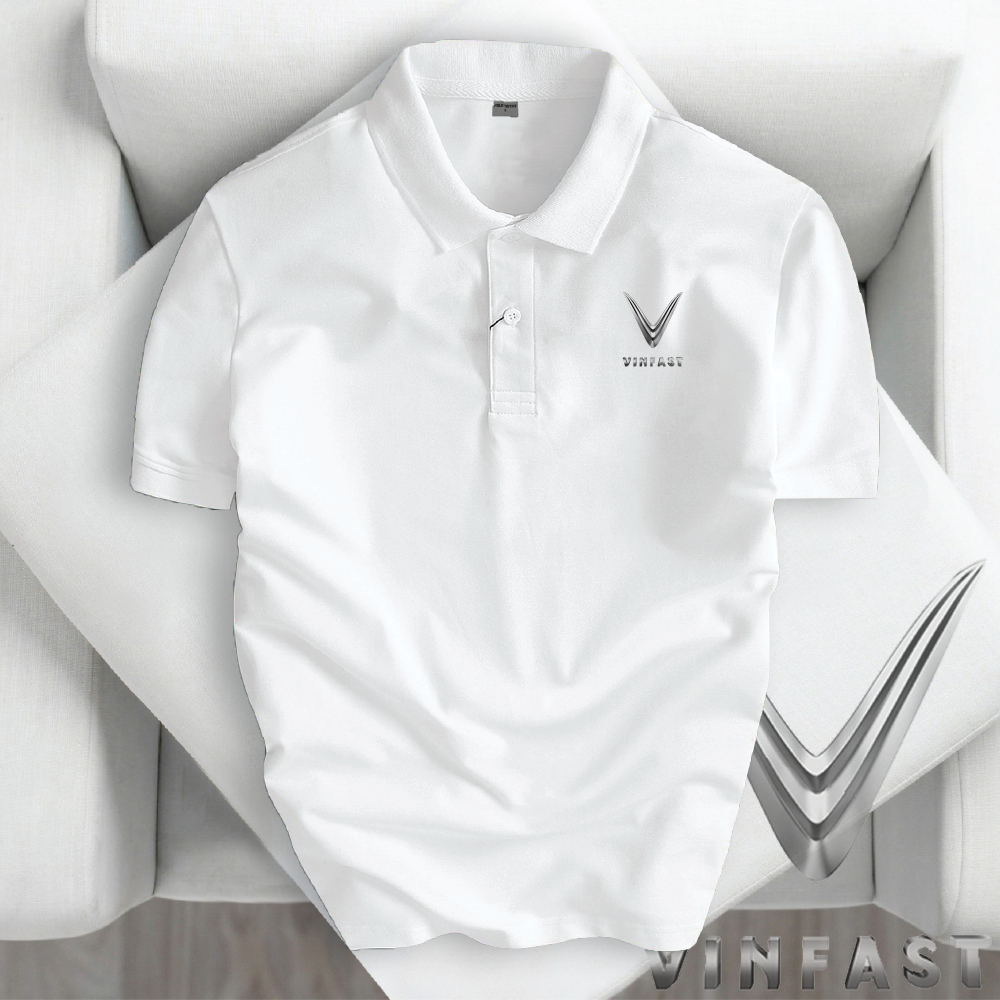 Áo Polo Hãng Xe Vinfast Nam Nữ, Form Slimfit, Vải Thun Co Giãn Thoáng Mát, Không Xù Lông