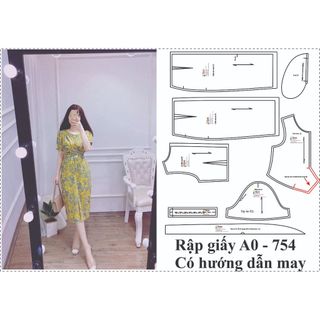 Rập đầm xoắn eo giấy A0 754 (BẢN VẼ)