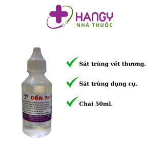 Cồn 70 và 90 độ y tế 50ml