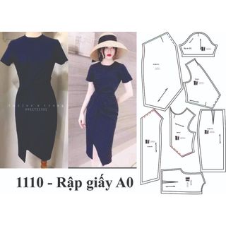 Rập đầm xoắn eo mã 1110 - giấy a0