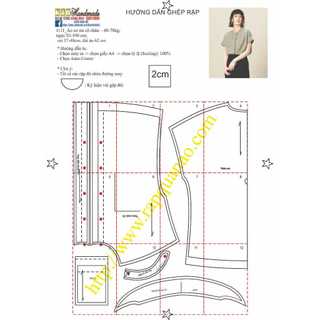 Rập áo cổ chân mã 1111 - giấy a0